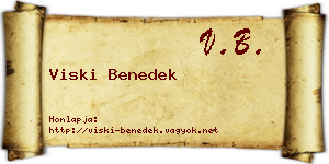 Viski Benedek névjegykártya